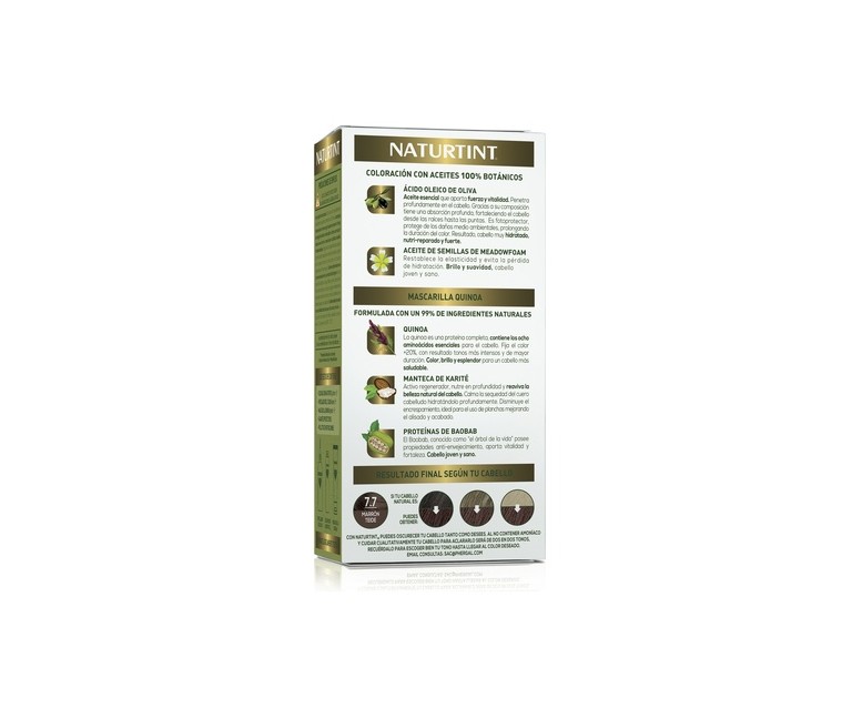 Naturtint Coloración Con Quinoa 7.7 - Marrón Teide 1 unidad Naturtint