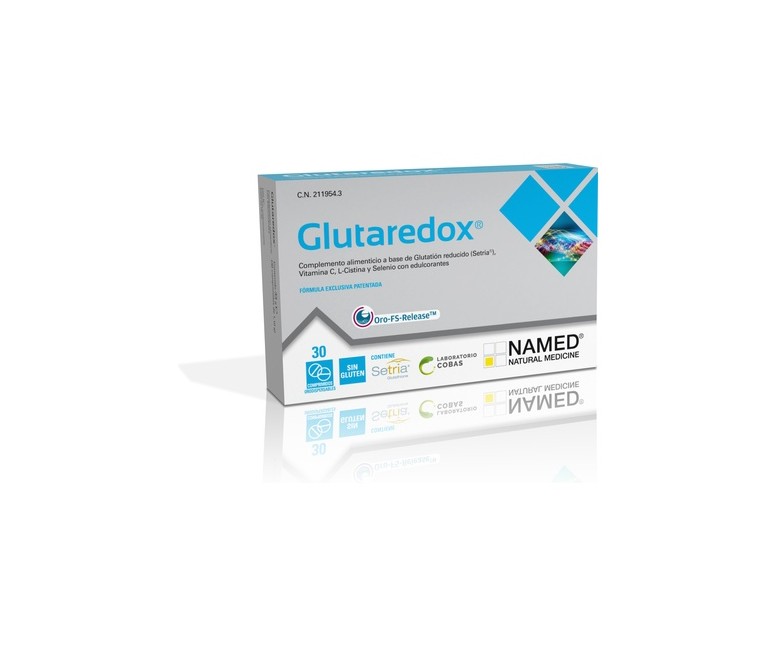 Glutaredox glutatión reducido 30 comprimidos sublinguales Named
