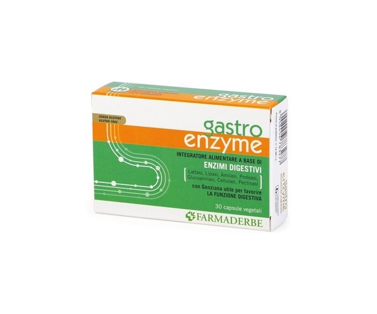 Gastro Enzyme enzimas digestivas 30 cápsulas Farmaderbe
