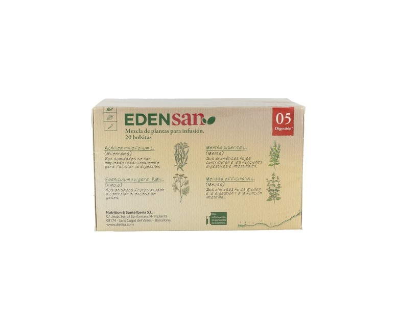 Edensan 05 Dig Infusiones 20 bolsitas infusoras Dietisa