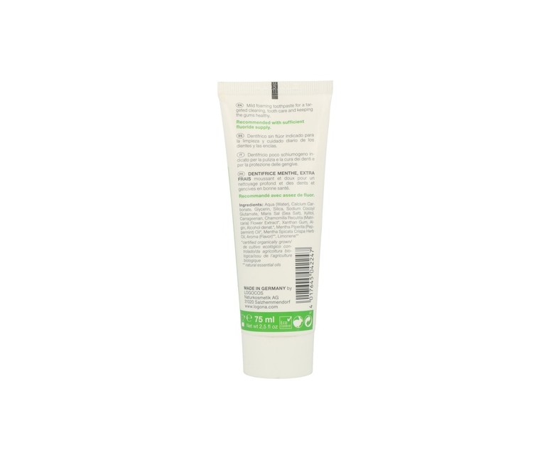 Dentífrico extra fresco con menta 75 ml Logona
