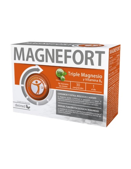 Magnefort fuente triple magnesio 30 comprimidos Dietmed