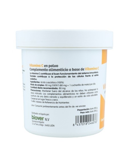 Vitamina C en Polvo 200 g de polvo Biover