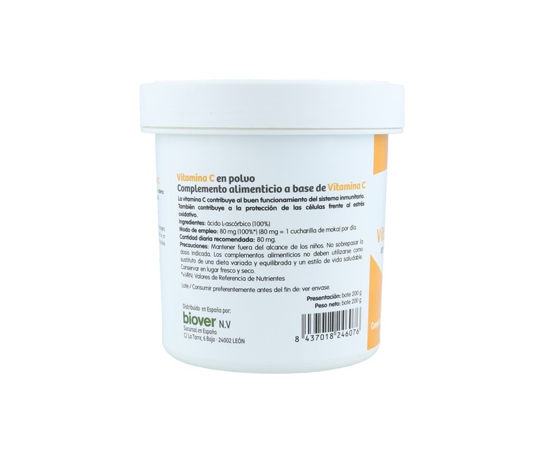 Vitamina C en Polvo 200 g de polvo Biover