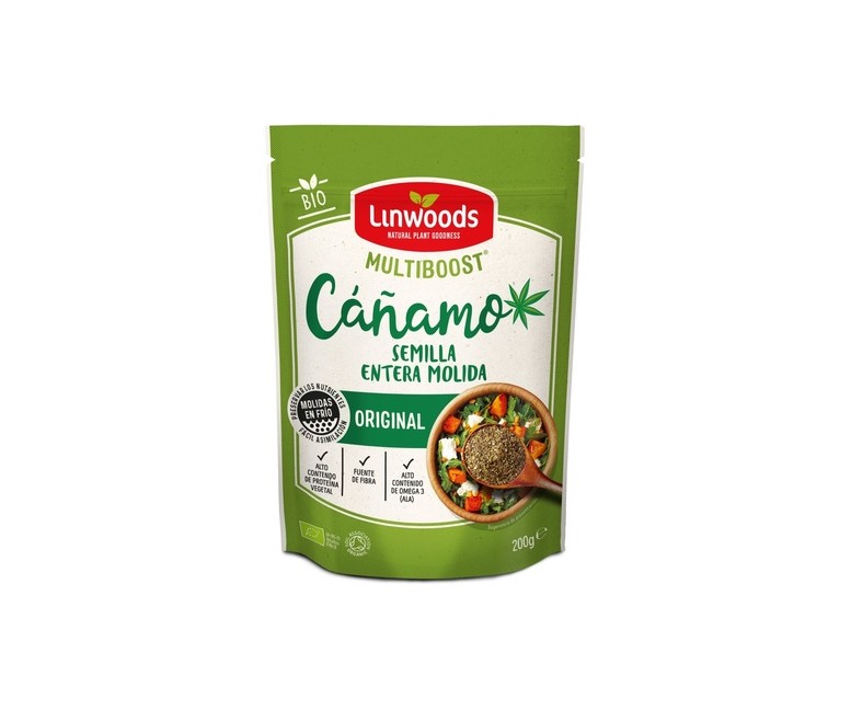 Semillas de cáñamo molidas Bio 200 g Linwoods