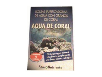 Bolsas purificadoras de agua con granos de coral