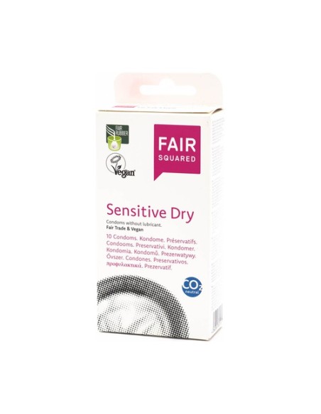 Preservativos Sensitive látex 100% natural 10 unidades Fair Squared