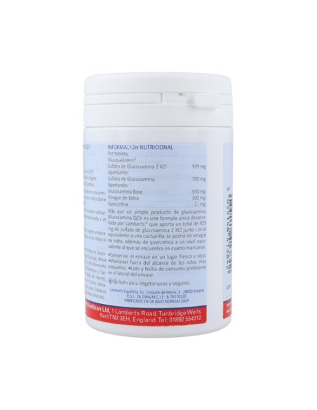 Glucosamina QCV 120 tabletas de 929mg Lamberts