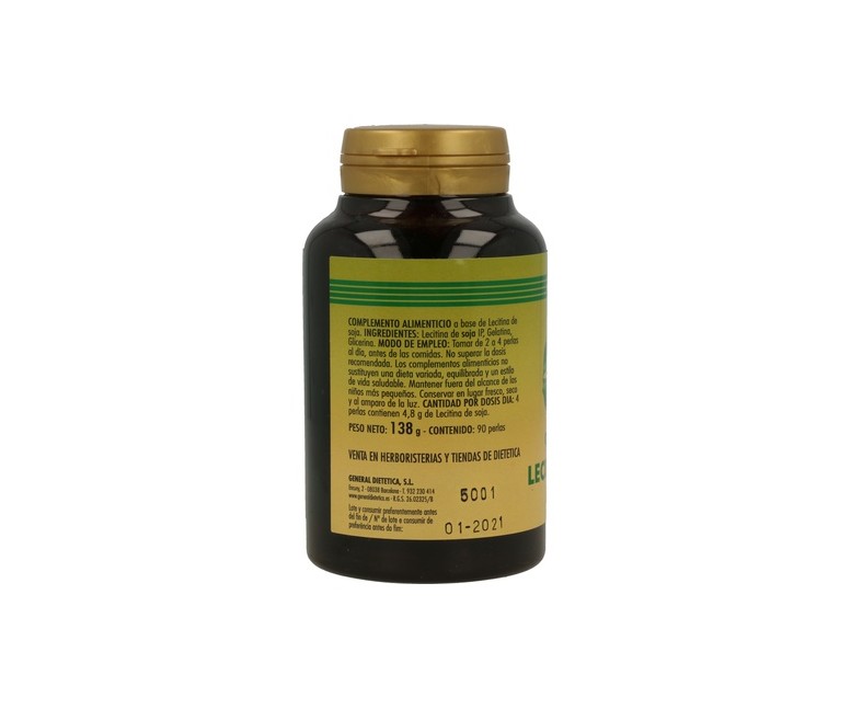 Lecitina de Soja 90 perlas de 1200mg Integralia