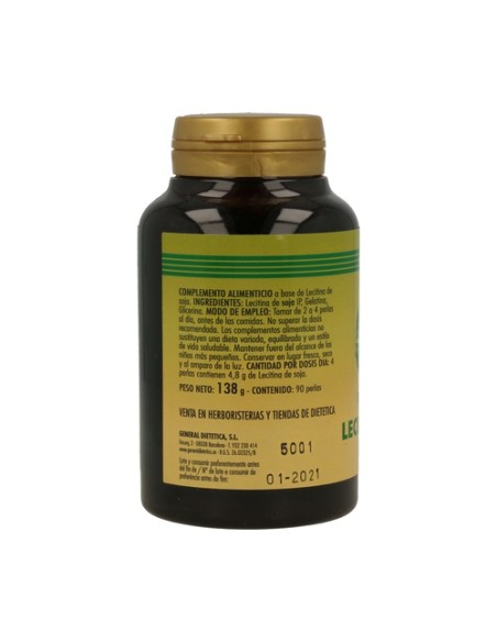 Lecitina de Soja 90 perlas de 1200mg Integralia