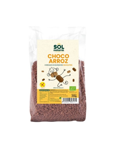 Cereales Choco Arroz sin gluten Bio 250 g (Chocolate) Sol Natural