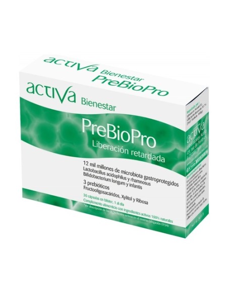 Bienestar prebiopro 30 cápsulas vegetales Activa