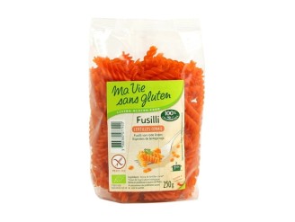 Fusilli de lentejas rojas bio