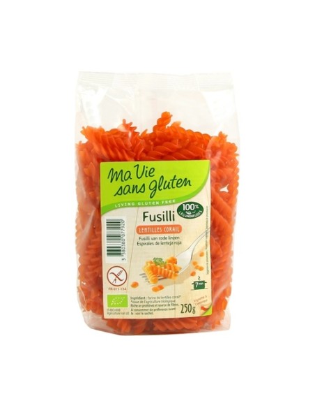Fusilli de lentejas rojas bio 250 g Ma Vie sans Gluten