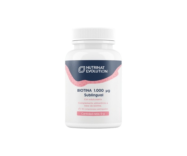 Biotina 1000 sublingual 30 comprimidos (Frutos rojos) Nutrinat Evolution