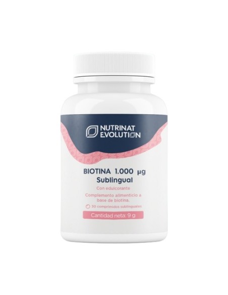 Biotina 1000 sublingual 30 comprimidos (Frutos rojos) Nutrinat Evolution