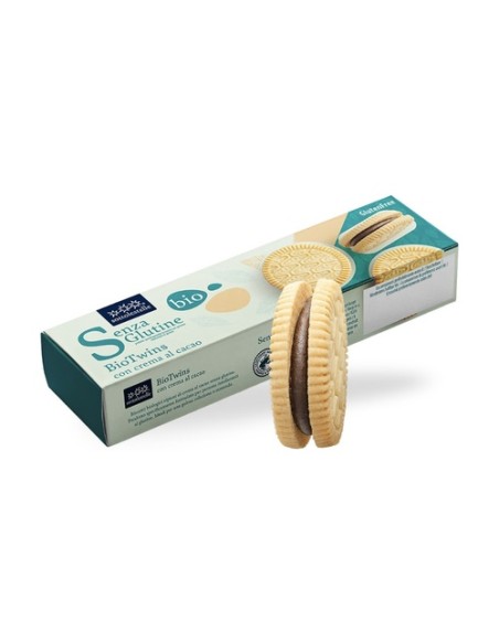 Galleta biotwins crema cacao sin gluten 125 g (Cacao) SOTTOLESTELLE