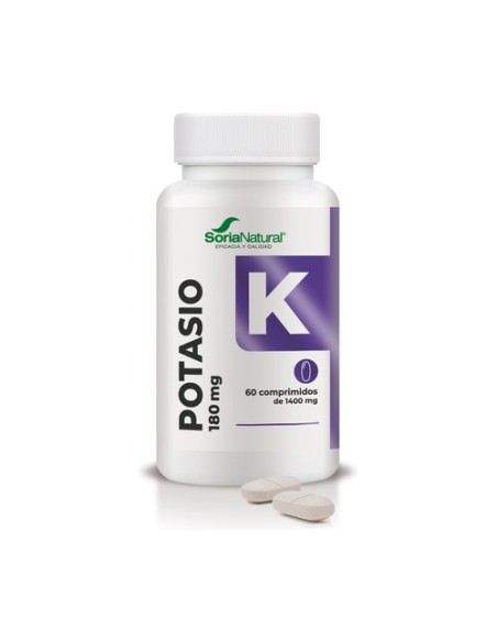 Potasio liberación sostenida 60 comprimidos de 180mg Soria Natural