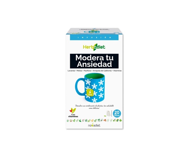 Herbodiet infusión modera tu ansiedad 20 bolsitas infusoras de 1.5g Nova Diet