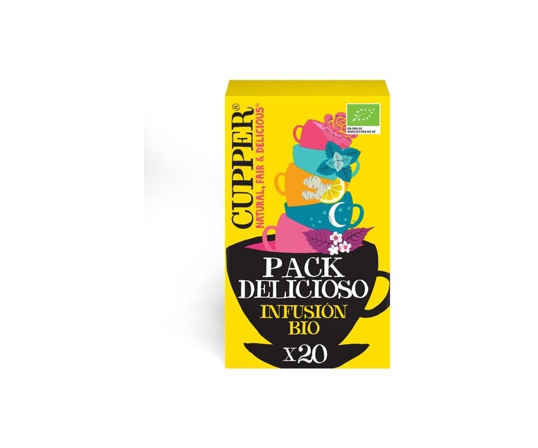 Pack delicioso infusión Bio 20 bolsitas infusoras Cupper