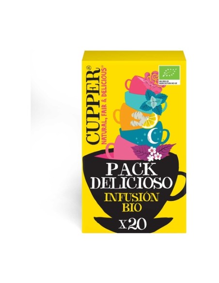 Pack delicioso infusión Bio 20 bolsitas infusoras Cupper