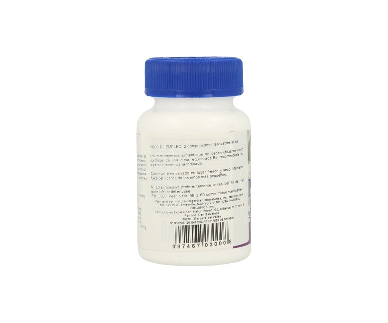 Pedi Active Masticable 60 comprimidos Natures Plus