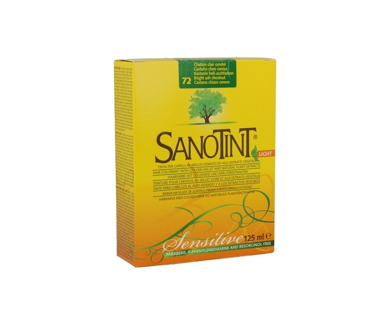 Tinte Sensitive 72 Castaño Claro Ceniza 125 ml (Castaño claro) Sanotint