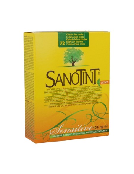 Tinte Sensitive 72 Castaño Claro Ceniza 125 ml (Castaño claro) Sanotint