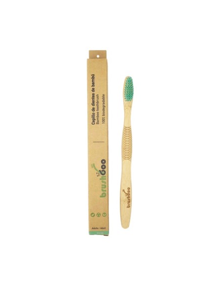 Cepillo individual caja kraft - Adulto Medio Esmeralda 1 unidad Brushboo