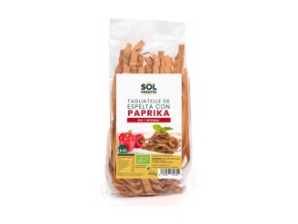 Tagliatelle de espelta integral con paprika Bio