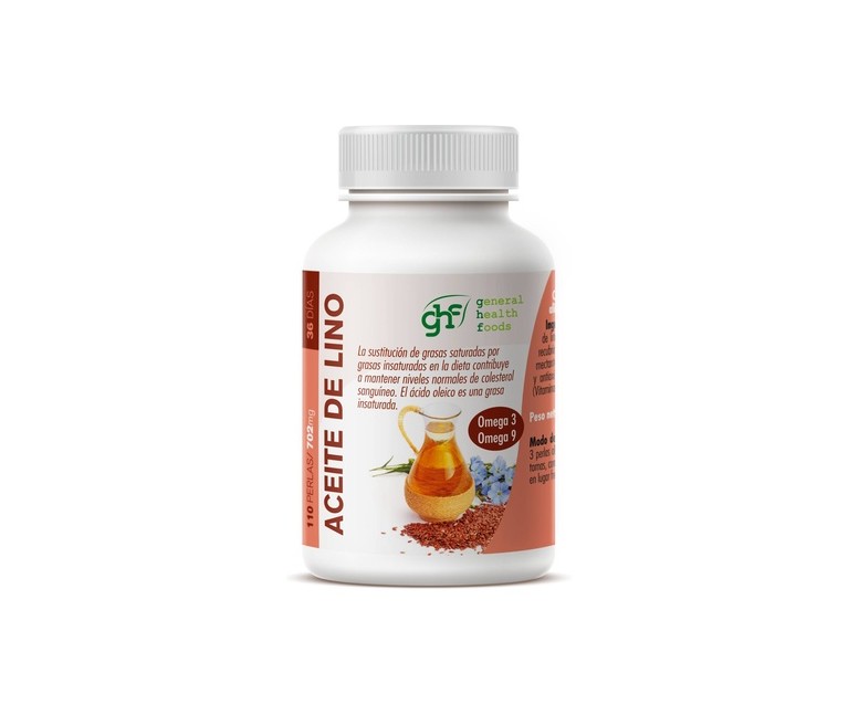 Aceite de lino 110 perlas de 702mg GHF