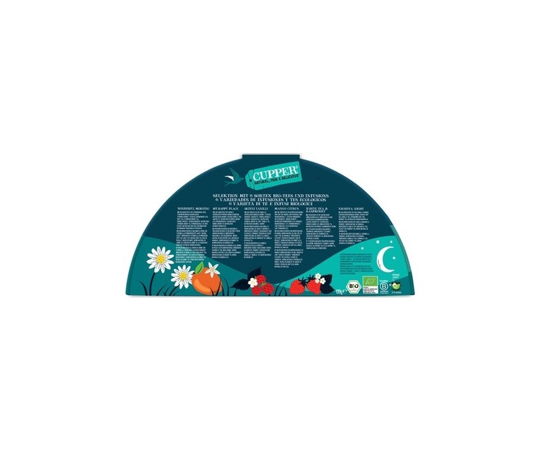 Caja regalo infusiones y té Bio 78 bolsitas infusoras de 1.75g Cupper