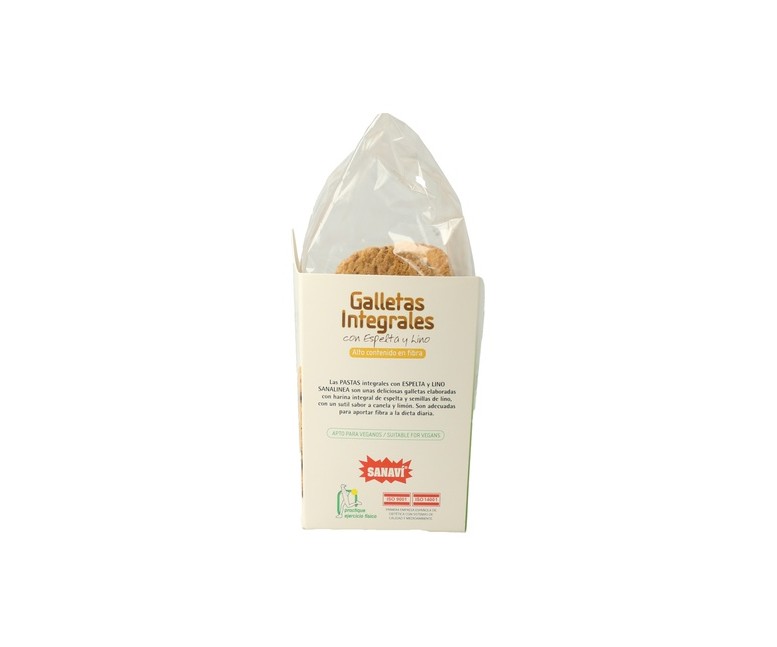 Galletas Integrales Sésamo y Germen de Trígo - Sanalínea 200 g Sanavi