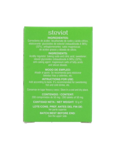 Steviat Comprimidos 200 unidades de 50mg Soria Natural