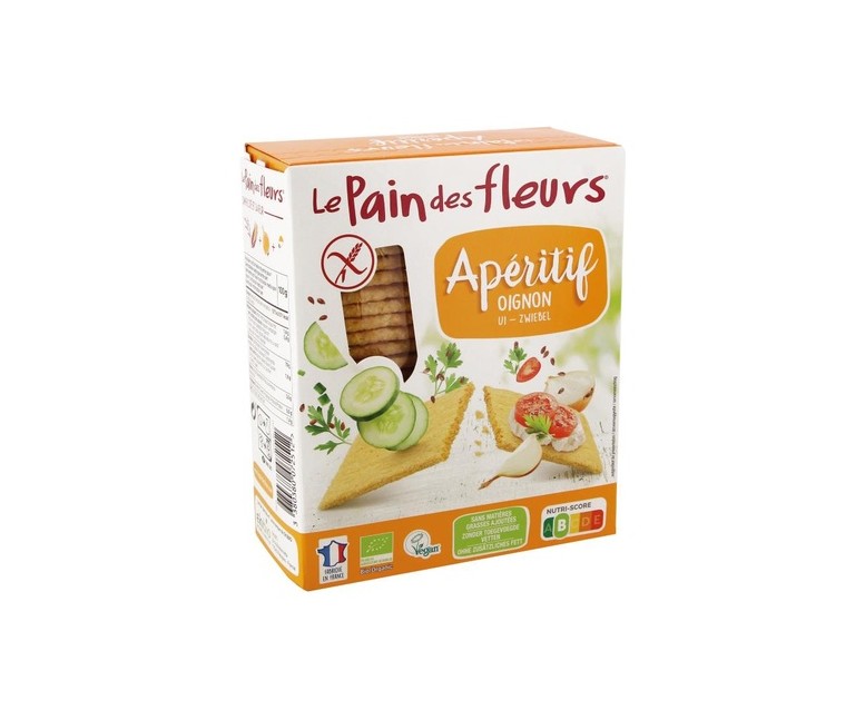 Tostadas Crujientes Aperitivo de cebolla Bio Sin Gluten 150 g Le pain des fleurs