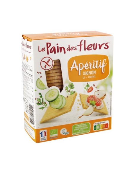 Tostadas Crujientes Aperitivo de cebolla Bio Sin Gluten 150 g Le pain des fleurs