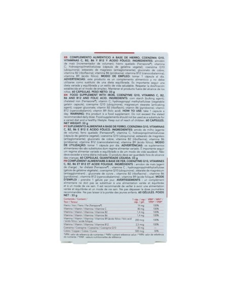 Ferrocaps Q10 60 cápsulas Intersa