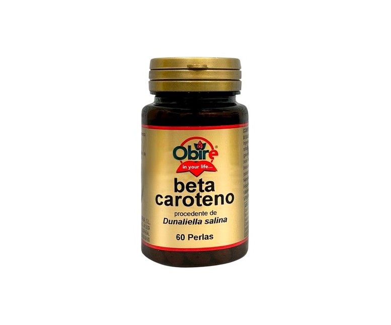 Beta-caroteno de Dunaliella salina 60 perlas de 337mg Obire