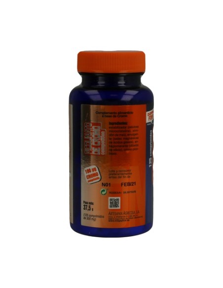 Picolinato de Cromo 125 comprimidos de 300mg Mega Plus