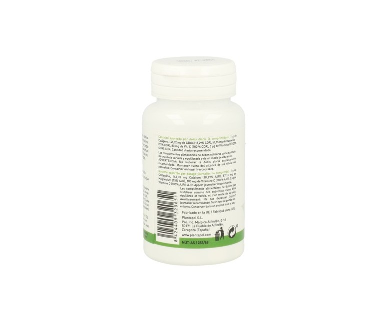 Colágeno con magnesio y vitamina C y D 120 comprimidos Plantapol
