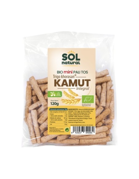 Mini palitos de kamut integral Bio 120 g Sol Natural