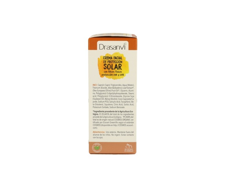 Crema Solar Protección SPF50 Ecocert 50 ml Drasanvi