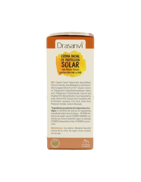 Crema Solar Protección SPF50 Ecocert 50 ml Drasanvi