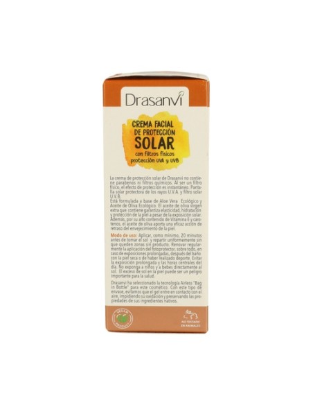 Crema Solar Protección SPF50 Ecocert 50 ml Drasanvi