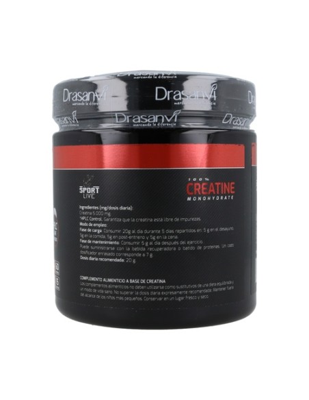 Monhidrato de creatina Sport Live 300 g de polvo Drasanvi