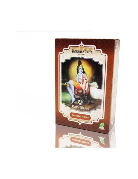 Henna color Castaño medio 100 g Radhe Shyam