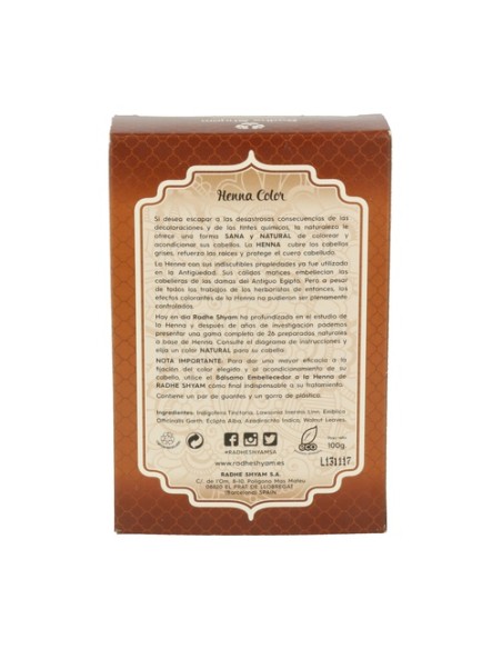 Henna color Castaño medio 100 g Radhe Shyam