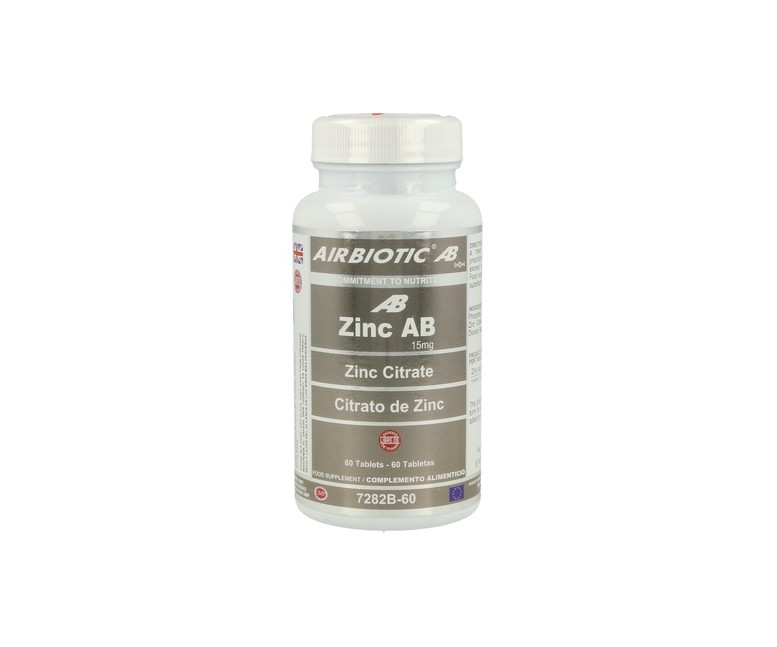 Zinc AB (como citrato) 60 comprimidos de 15mg Airbiotic