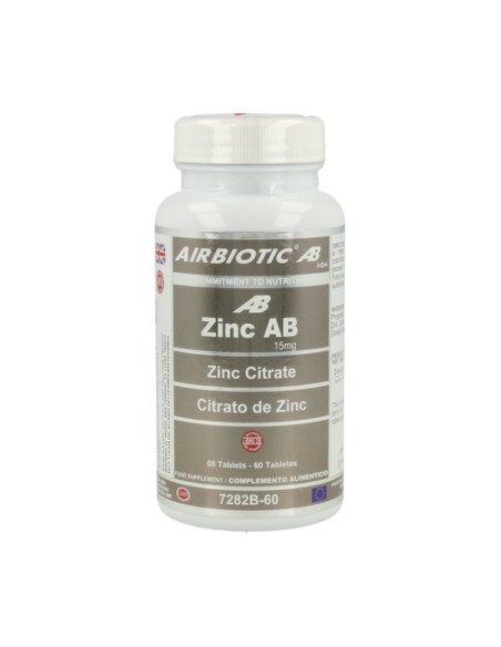 Zinc AB (como citrato) 60 comprimidos de 15mg Airbiotic