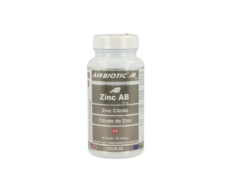 Zinc AB (como citrato) 60 comprimidos de 15mg Airbiotic